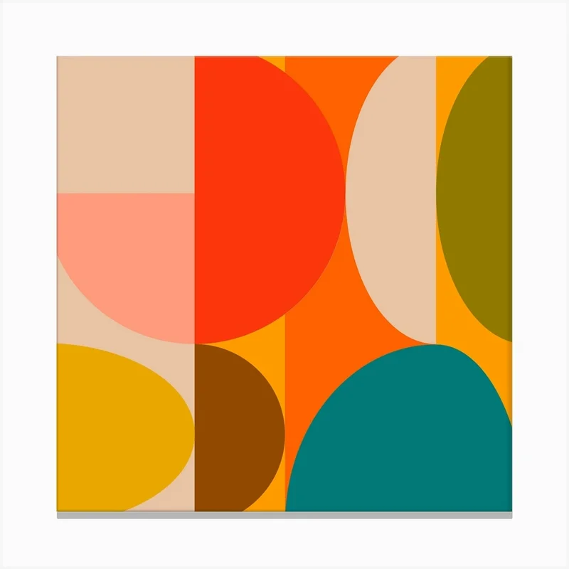 Image of Mid Century 10 Square Canvas Print