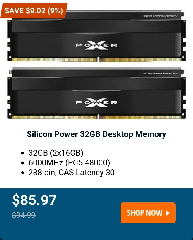 Silicon Power 32GB Desktop Memory