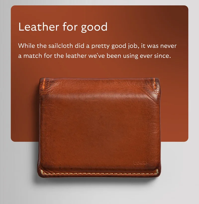 While the sailcloth did a pretty good job, it was never a match for the leather we've been using ever since.