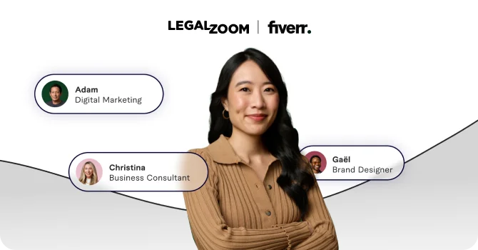LegalZoom and fiverr logos
