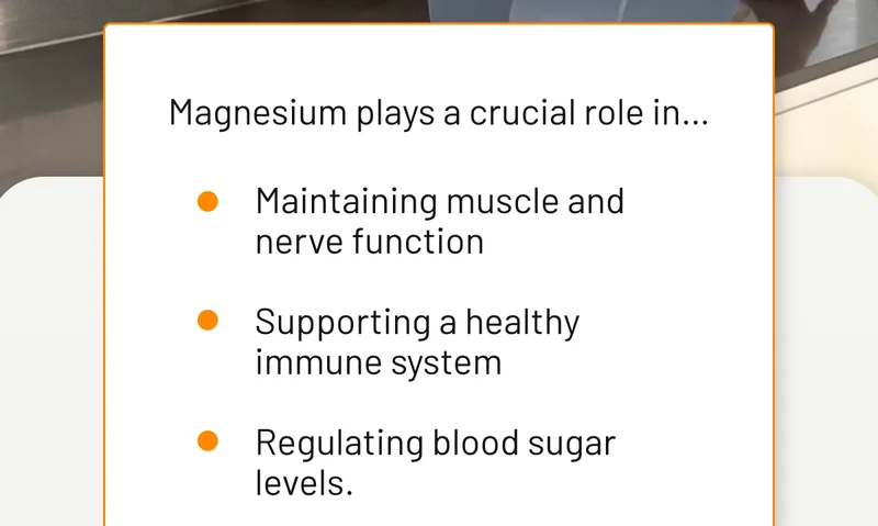 Magnesium plays a crucial role in...