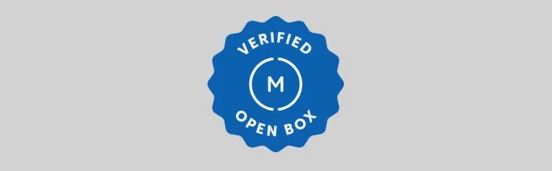 Badge that reads "Verified Open Box"
