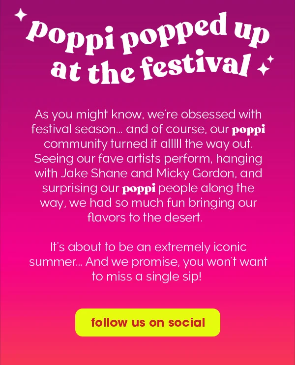 poppi popped up at the festival