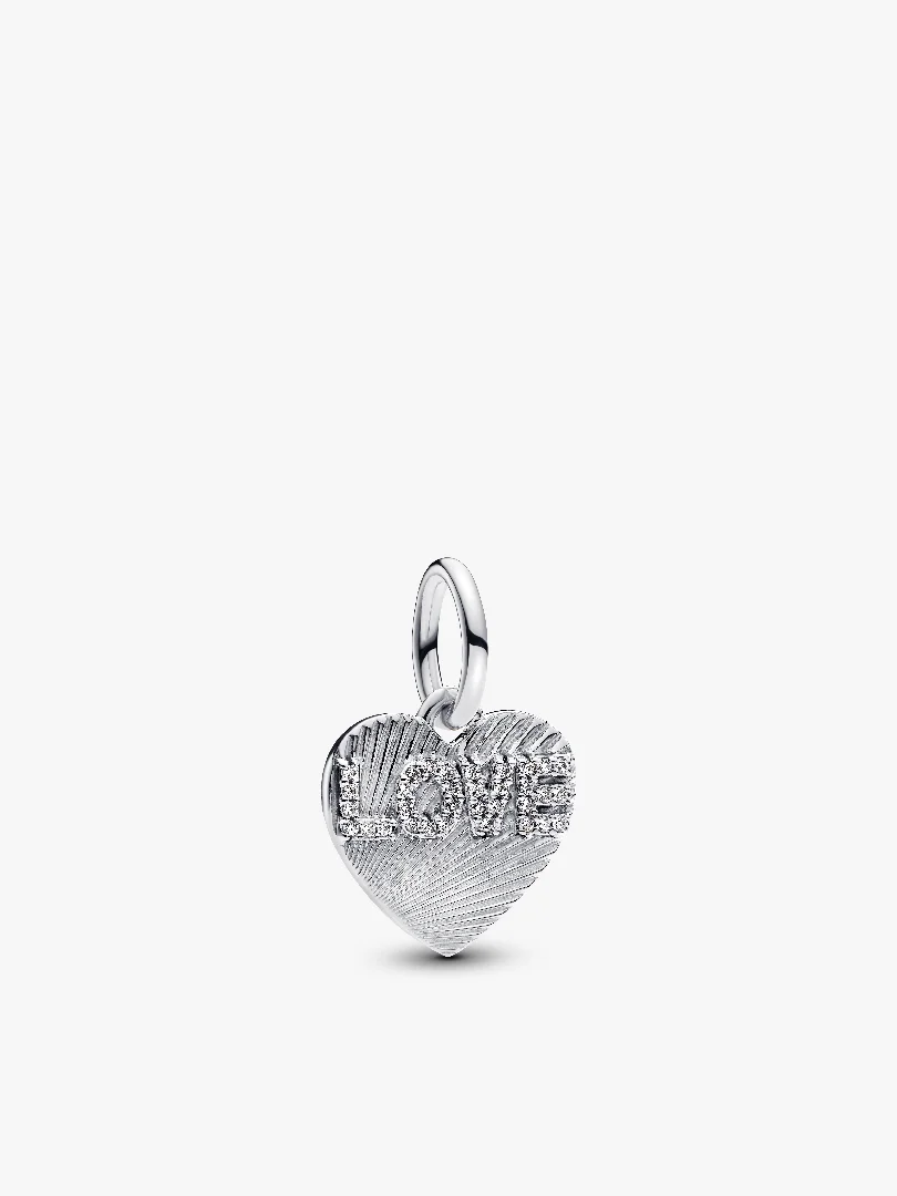 Engravable Love Heart Dangle Charm