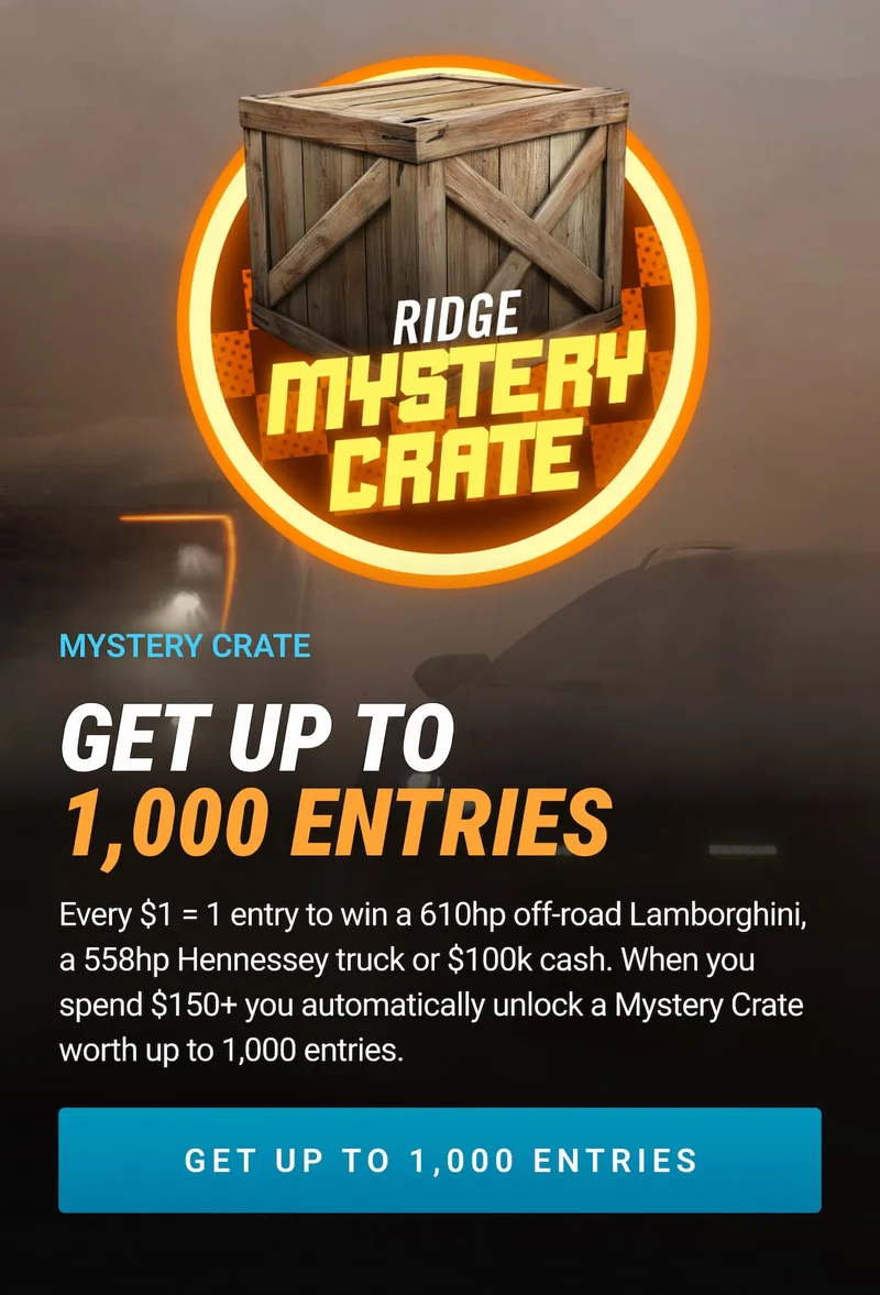Get Up to 1,000 Entries | Mystery Crate
