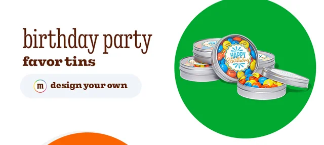 BIRTHDAY PARTY FAVOR TINS