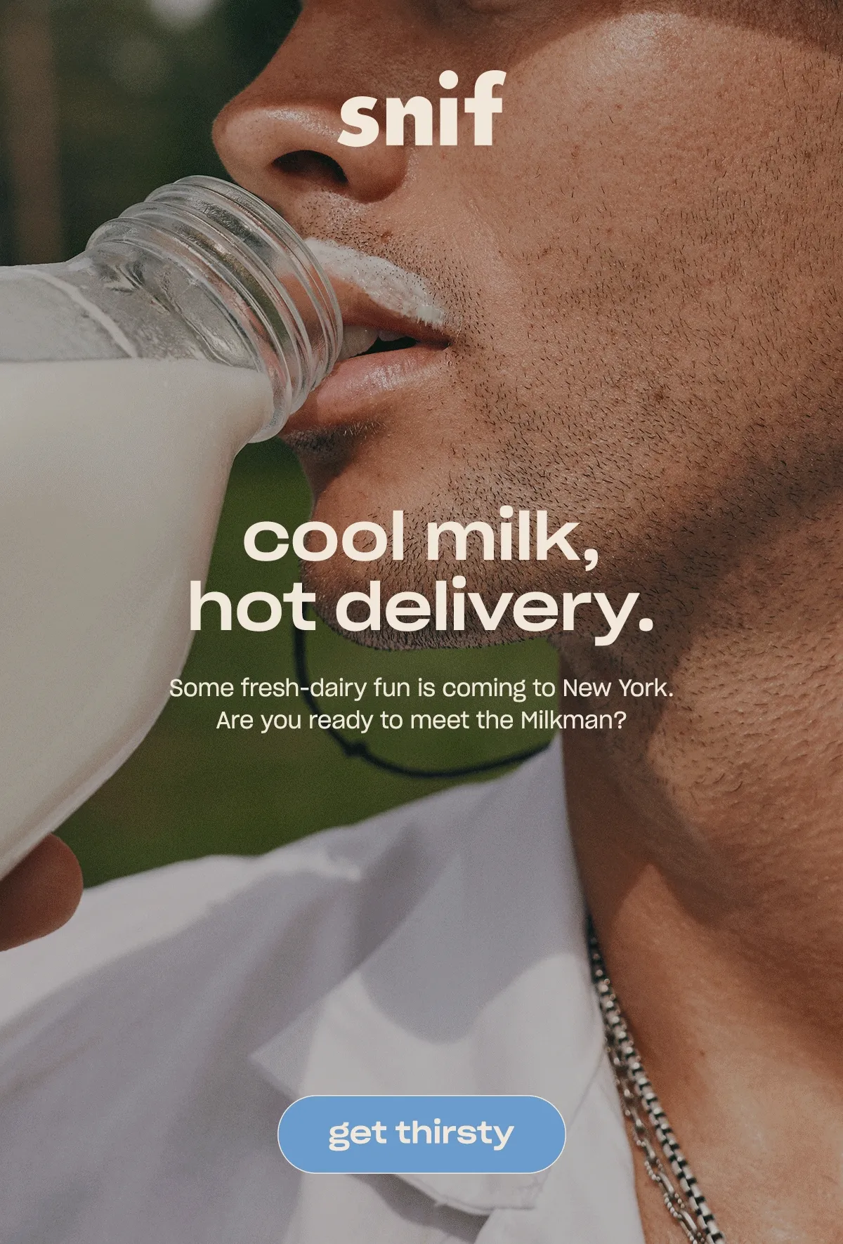 Cool milk, hot delivery. Some fresh-dairy fun is coming to New York. Are you ready to meet the Milkman?