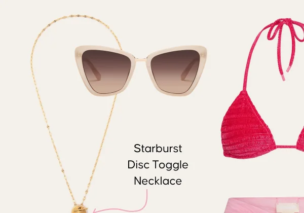 Starburst Disc Toggle Necklace