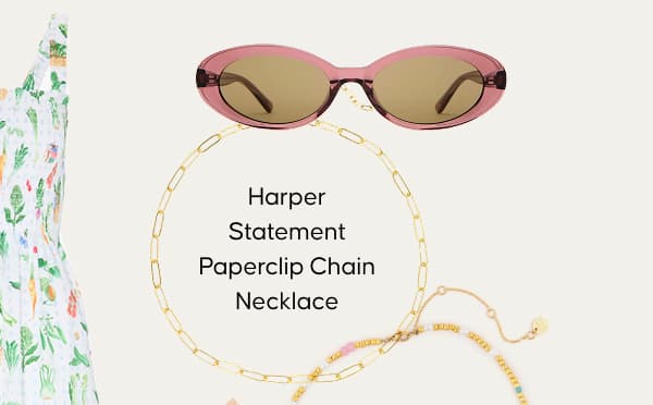 Harper Statement Paperclip Chain Necklace