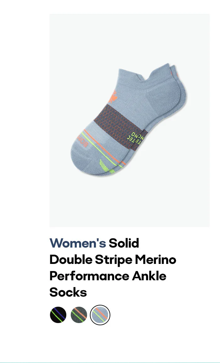 Women's Solid
                        Double Stripe Merino
                        Performance Ankle
                        Socks