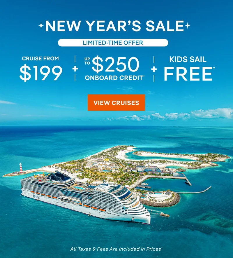 ★ New
Year’s Sale ★ Cruise From $199 + Up to $250 Onboard Credit + Kids Sail Free* – Click to View Cruises & Book Now – All Taxes & Fees Are Included in Prices* ★ New Year’s Sale ★ Cruise From $199 + Up to $250 Onboard Credit + Kids Sail Free* – Click to View Cruises & Book Now – All Taxes & Fees Are Included in Prices*