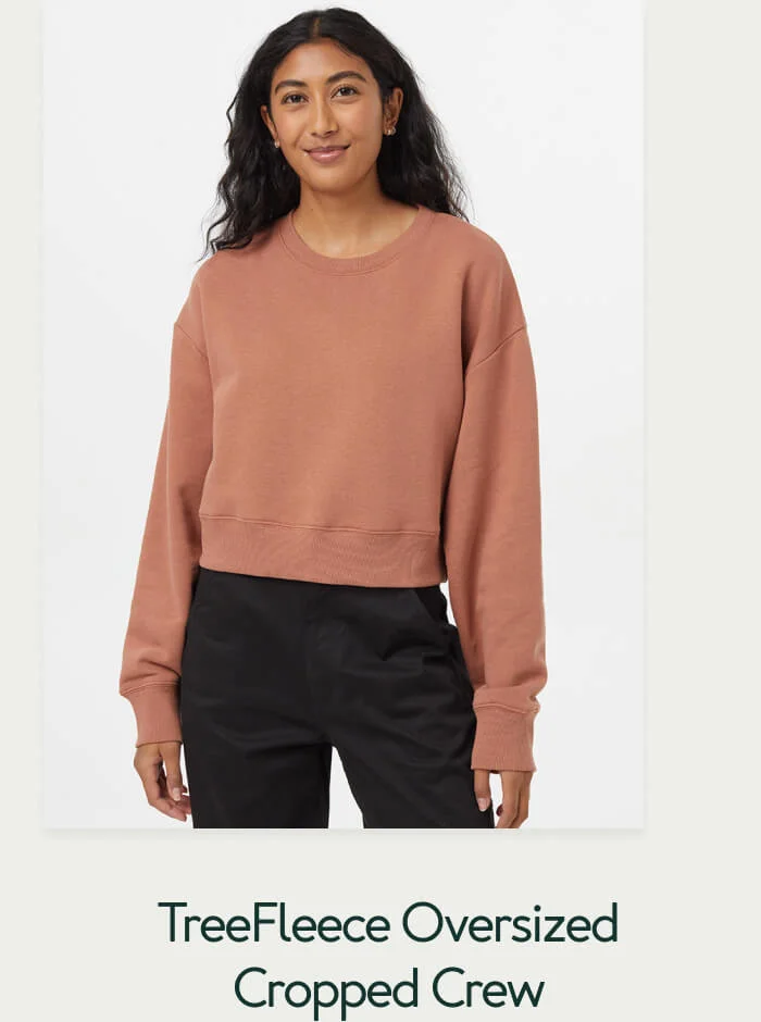 TreeFleece Oversized Cropped Crew