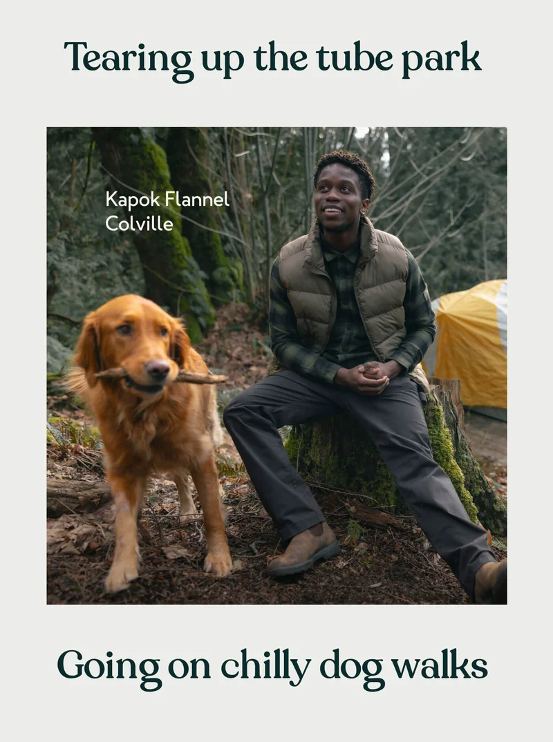 Going on chilly dog walks - Kapok Flannel Colville