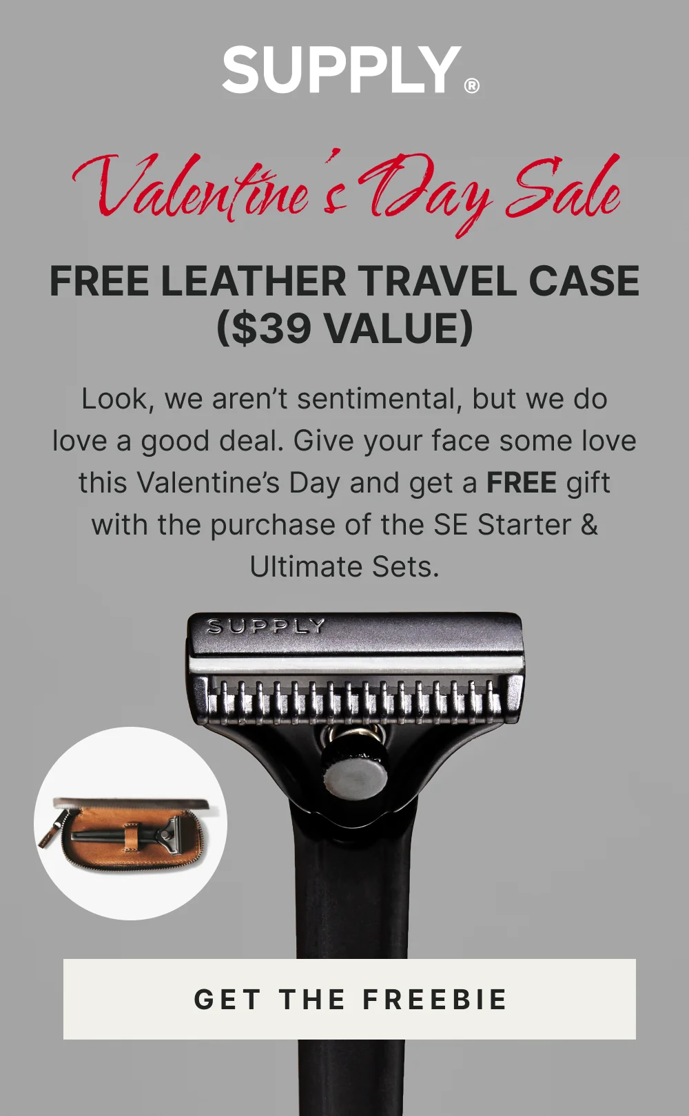Valentine’s Day Sale Look, we aren’t sentimental, but we do love a good deal. Give your face some love this Valentine’s Day and get a FREE gift with purchase! Button: Learn More