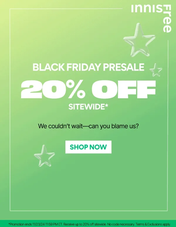 BLACK FRIDAY PRESALE