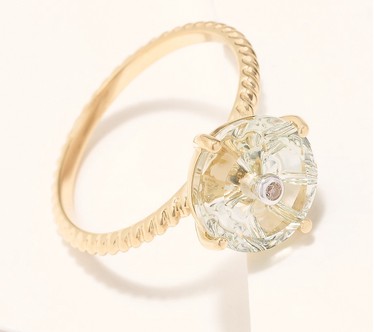 Glenn Lehrer Eye of Consciousness Accent Ring, 14K Gold