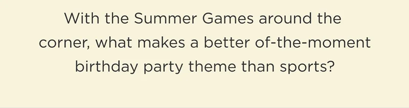 With  the Summer Games around the corner