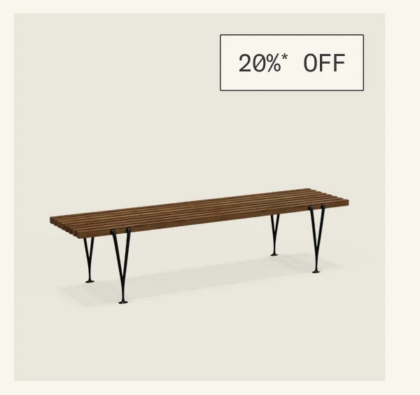 Save 20%* on The Acton Slat Bench