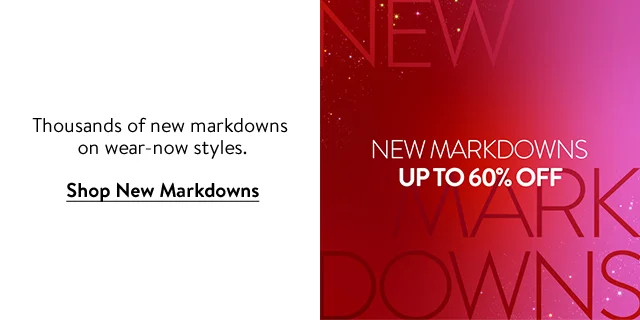New markdowns.
