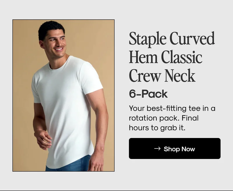 Staple Curved Hem Classic Crew Neck