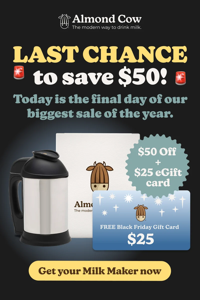 Save $50 off any $200 purchase including our best selling milk maker