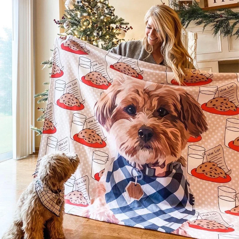 Image of Custom Pet Sherpa Blanket