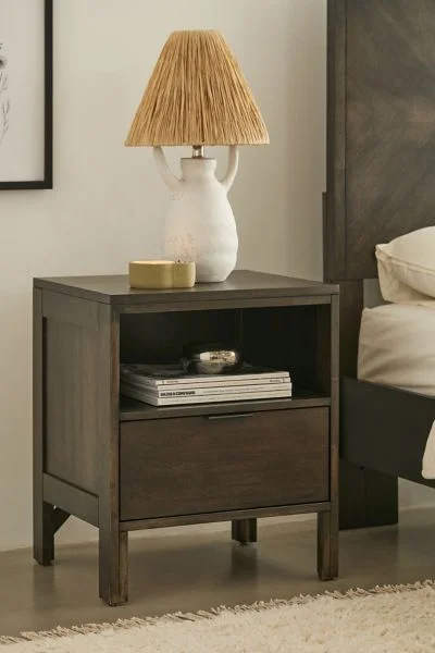 Kira Wood Storage Nightstand/Side Table