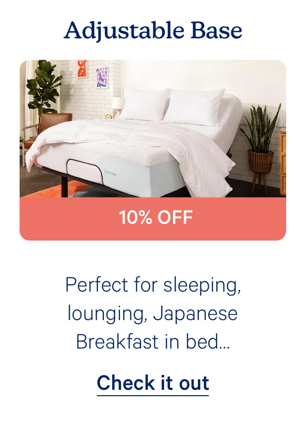 Adjustable Base; Perfect for sleeping, lounging, Japanese Breakfast in bed… 10% off