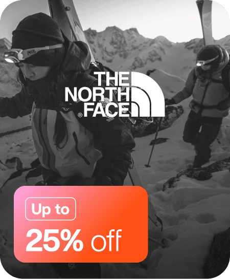 Up to 25% on The North Face
