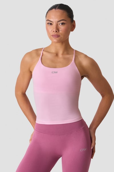 Image of Smooth Seamless 2-in-1 Strappy Tank Lady Pink