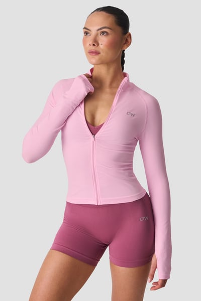 Image of Smooth Seamless Zip Jacket Lady Pink