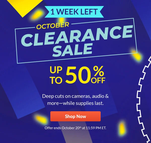 October Clearance Sale  UP TO 50% OFF | Shop Now