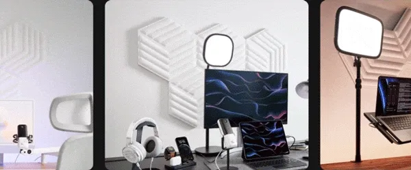 Setup images with Wave Panels White.