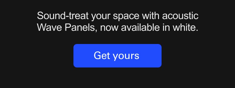 Sound-treat your space with acoustic Wave Panels, now available in white. Get yours.