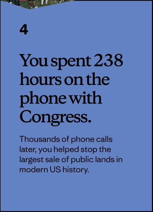 You spent 238 hours on the phone with Congress.