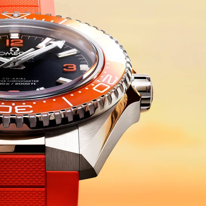 Seamaster Planet Ocean 600M 42 mm, steel on rubber strap - 21732422101004 watch head