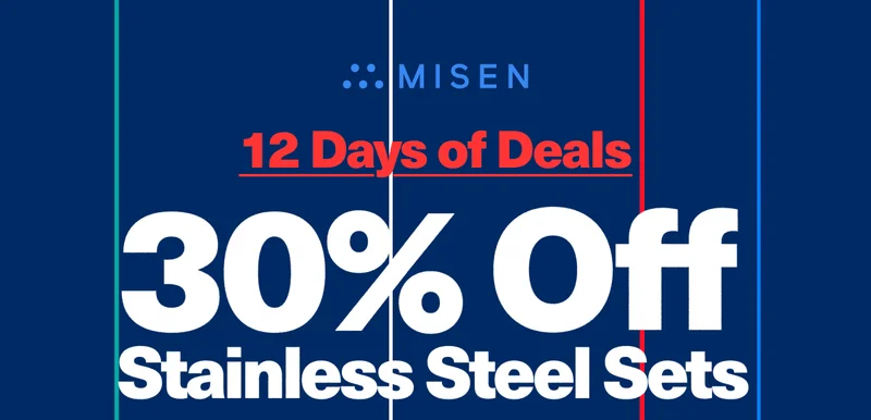 12 days of deals | 30% off stainless steel sets