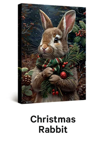 Christmas Rabbit With Scarf by Momart