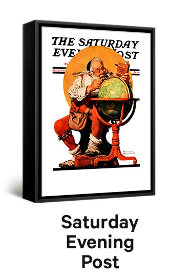 "Santa at the Globe" Saturday Evening Post Cover, December 4,1926 by Norman Rockwell