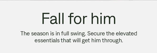 Fall for him