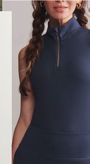 Course to Court Sleeveless Zip Mock