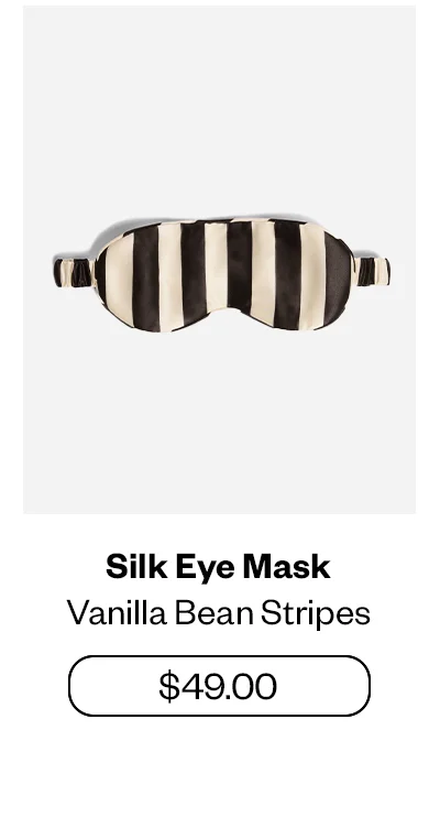 Silk Eyemask - Vanilla Bean Stripes