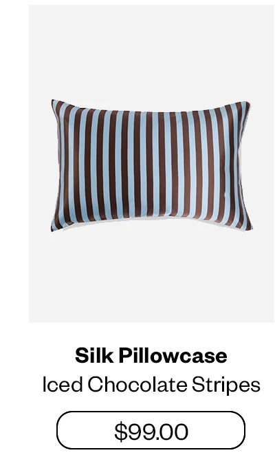 Silk Pillowcase - Iced Chocolate Stripes