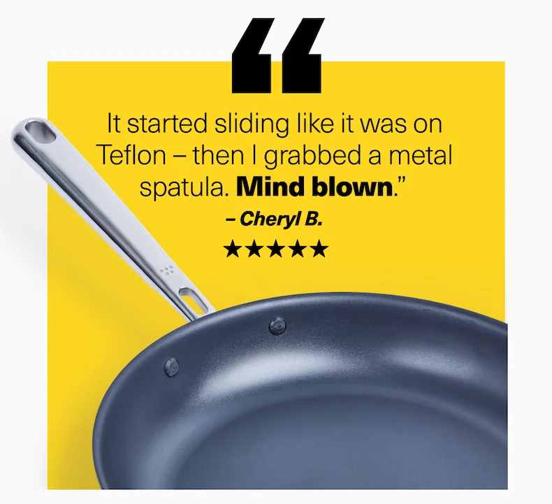 It started sliding like it was on teflon - then I grabbed a metal spatula. Mind blown. - Cherly B.