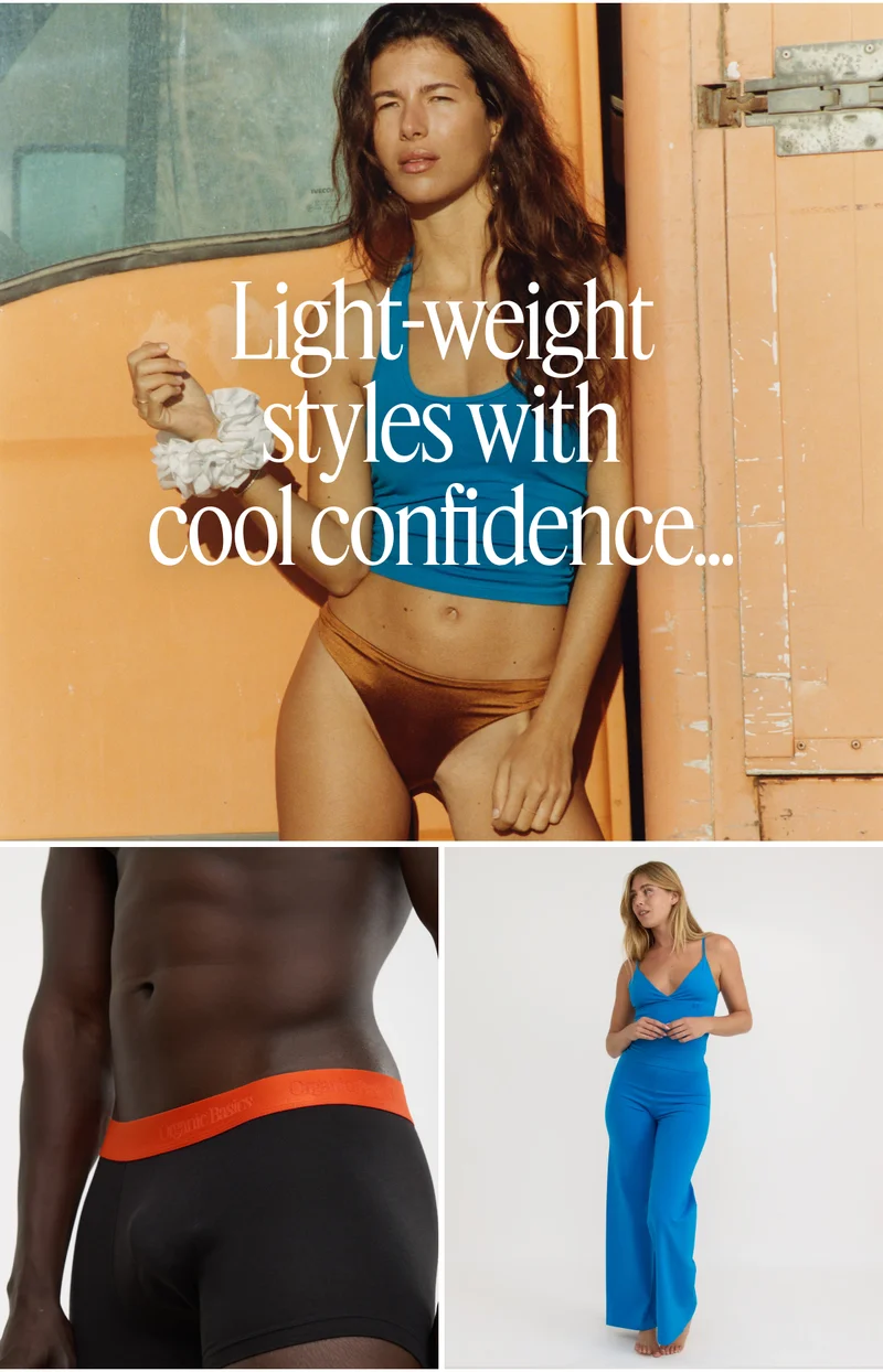 Light-weight styles with cool confidence...