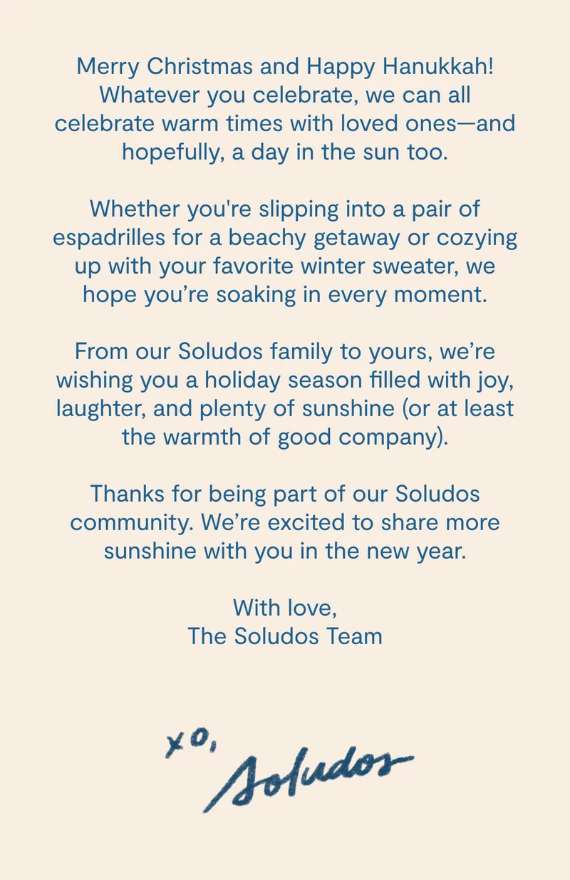 With Love, The Soludos Team