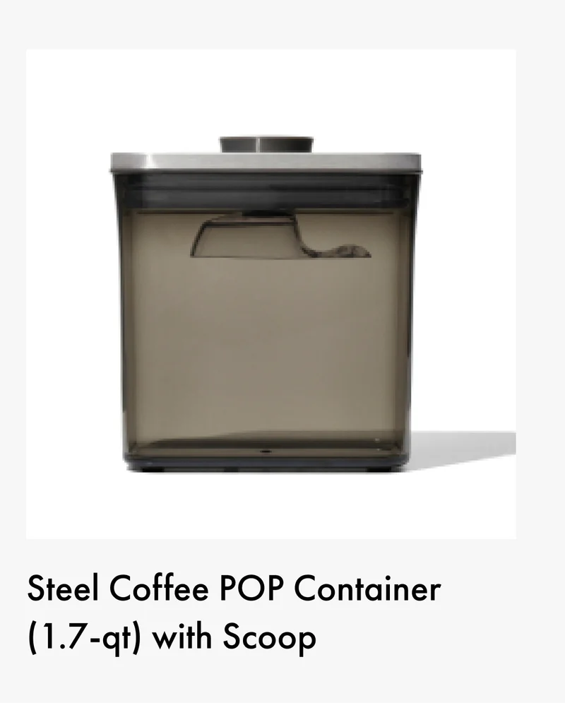 Steel coffee POP container
