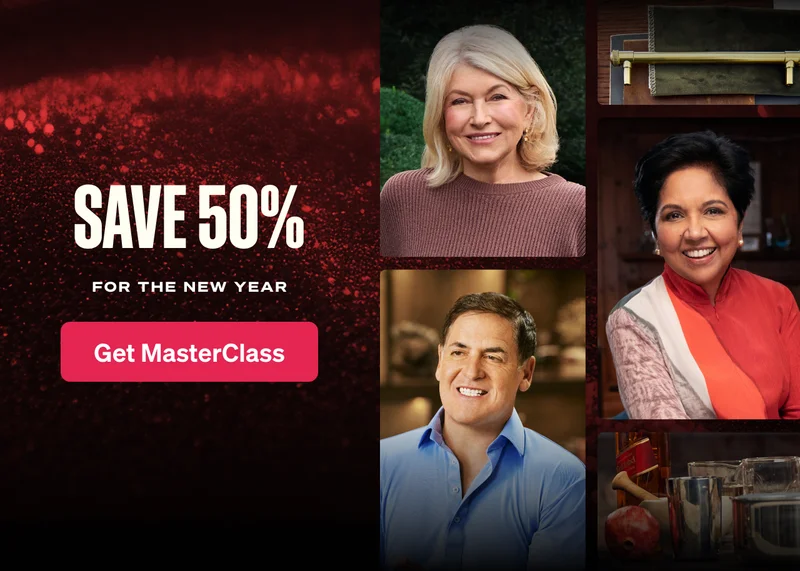 SAVE 50% off. For the New Year. Get MasterClass