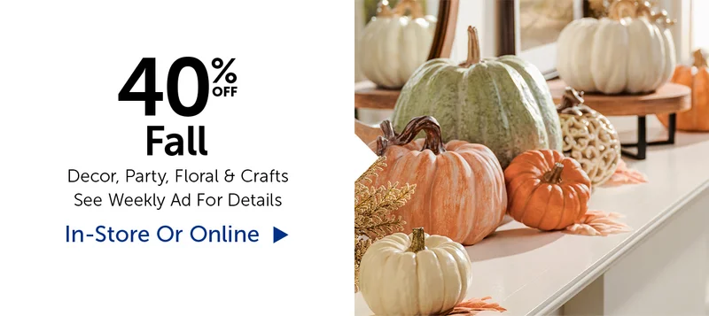 40% Off Fall - Decor, Party & Crafts
