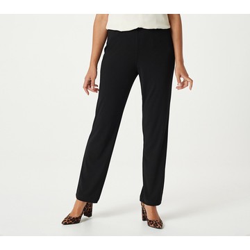 Susan Graver Essentials Reg Liquid Knit Straight Leg Pants